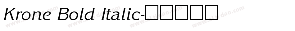 Krone Bold Italic字体转换